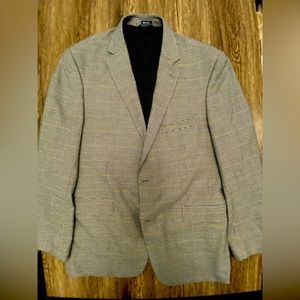 Crown & Ivy black & white houndstooth suit blazer size 44R